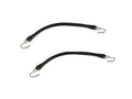 (pack of 2) 15" Black Rubber Tarp Strap for Versatile Outdoor S-Hook Tie Downs