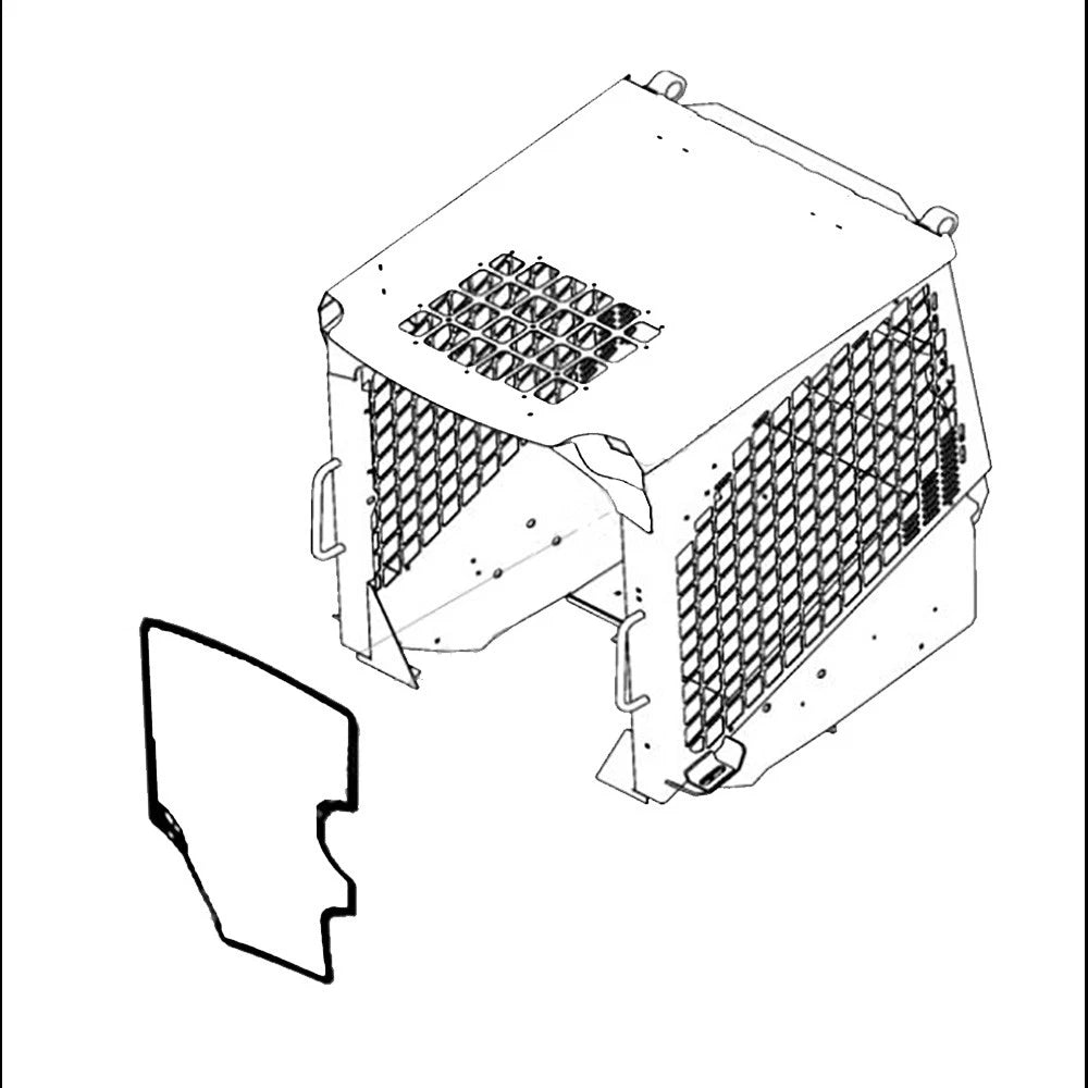 87635930 Front Door Glass Fits Holland Skid Steer
