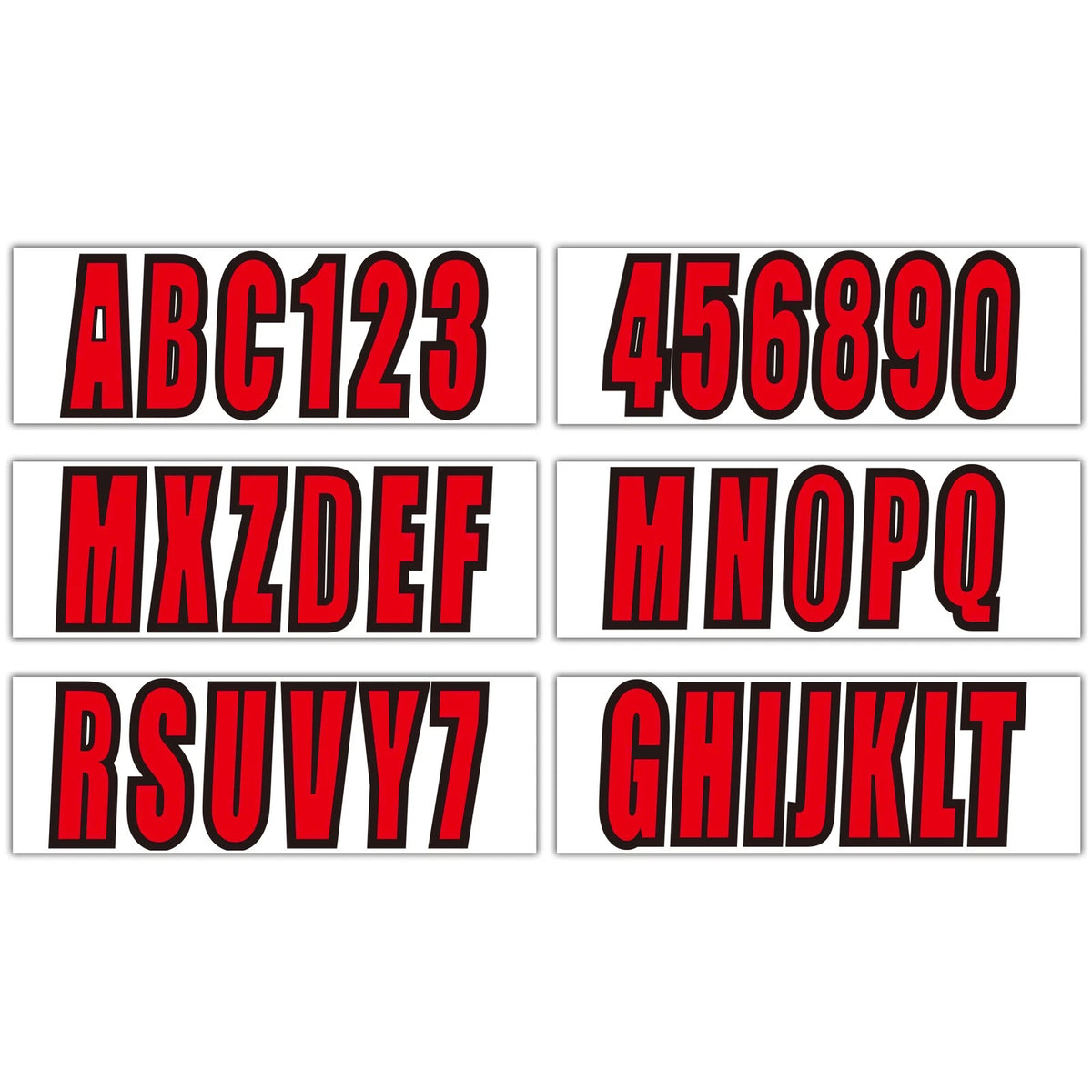 Boat Registration Numbers & Letters 4 Pack Custom 3" Boat & Jetski Stickers