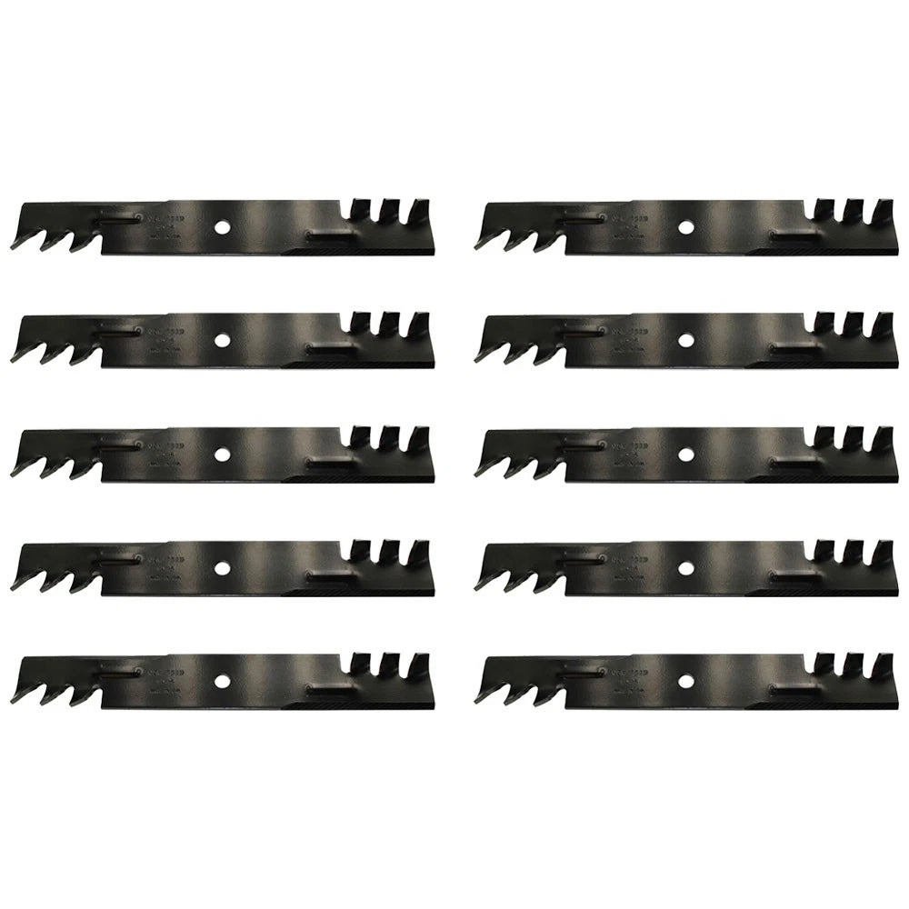 10 Pack: Toothed Mower Blades Fits Bobcat Replaces 112111-02