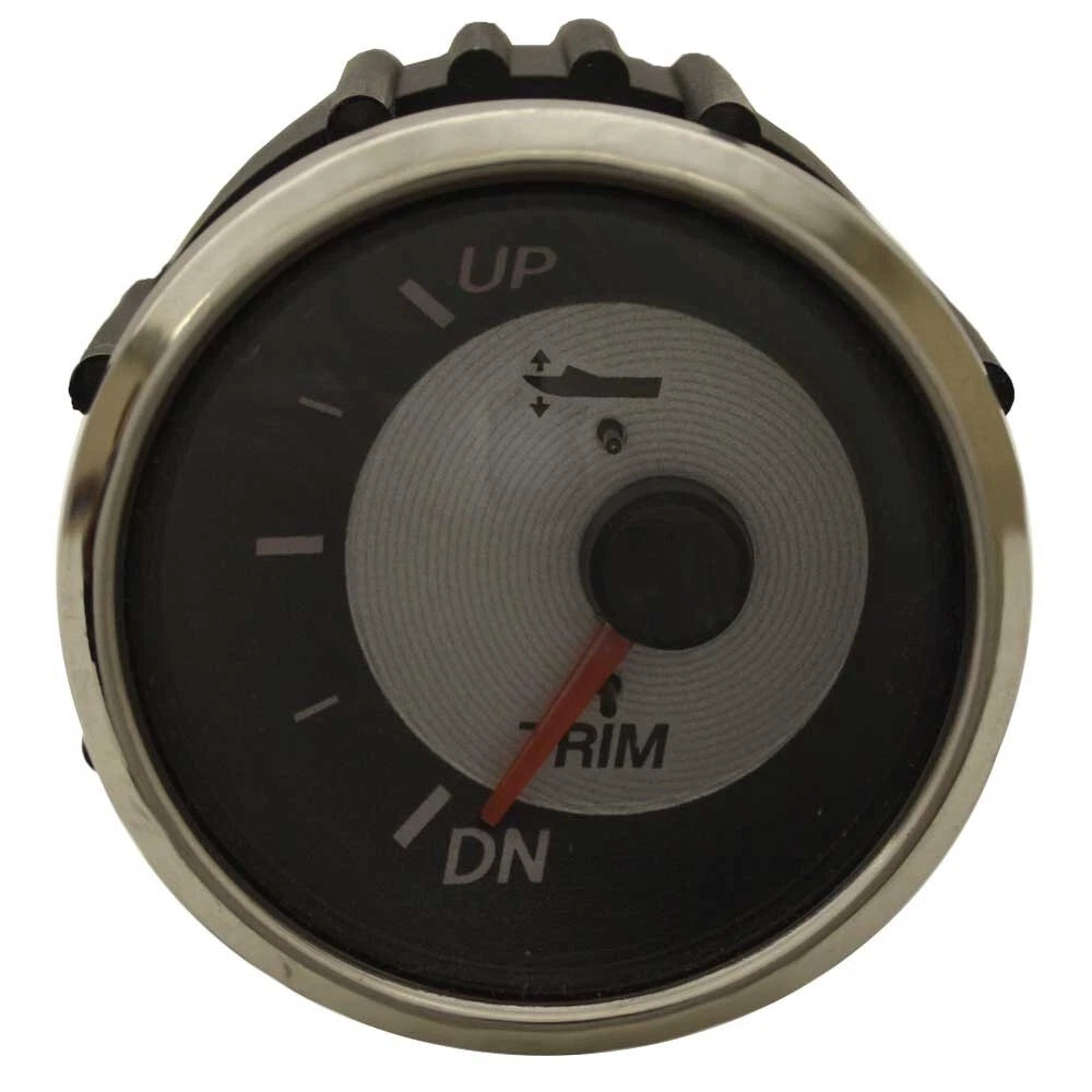 Faria Boat Trim Gauge GBC638A - Evinrude Johnson Pontoon 2 Inch Silver