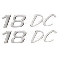 Seaswirl Boat Raised Decals 0573202 - 18 DC Silver Stickers (pair)