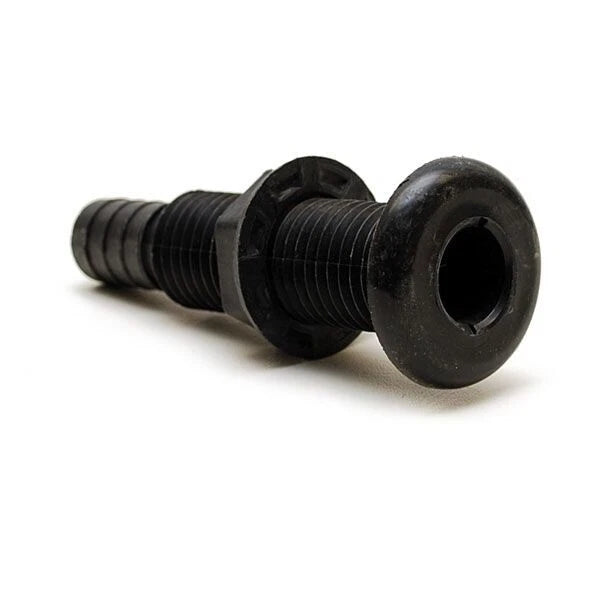 Mako Boat Thru Hull Connector 04E-34866 - 3/4 Inch Black Plastic