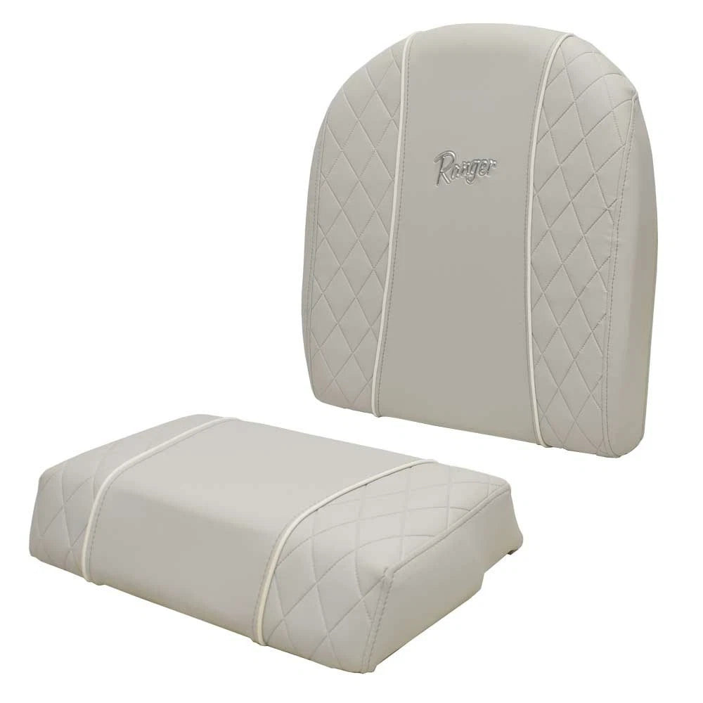 Ranger Boat Leaning Post Seat Cushions - Bay Series Gray (port)