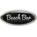 Boat Raised Beach Bar Edition Decal - Black Silver Sticker