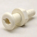 Boat Thru Hull Fitting - 5/8 Inch White Plastic