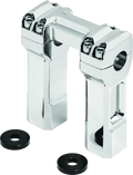 Kuryakyn 5 Inch Billet Handlebar Risers for Harley Motorcycles, Chrome & Black