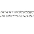 Bass Tracker Boat Raised Decal Stickers - 58 1/2 X 3 5/8 Inch White (pair)