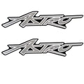 Astro Boat Brand Decal - Silver Black White 8 1/2 X 2 Inch (pair)