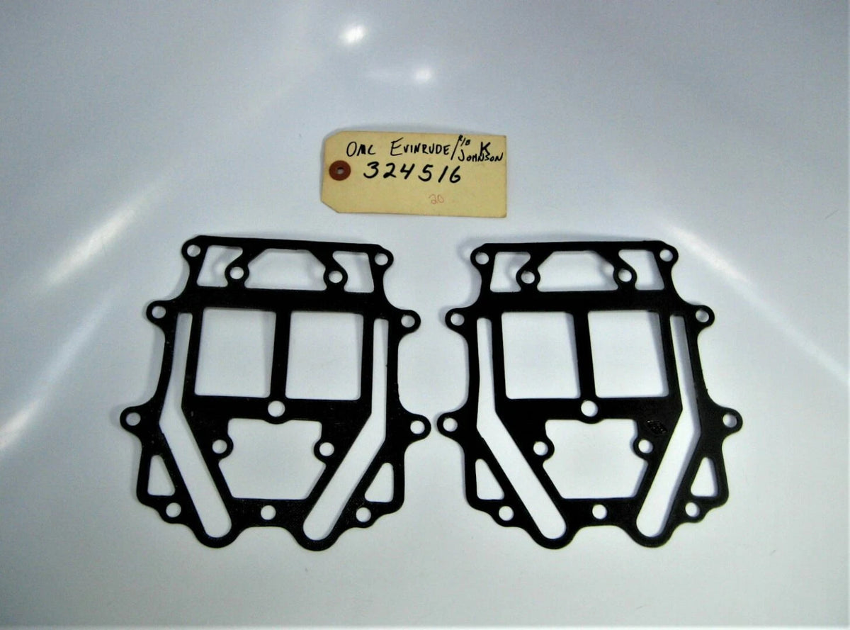 OMC 324516 2 Pack BRP Evinrude Johnson Exhaust Plate to Adapter Gaskets