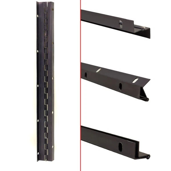 Boat Complex Piano Hinge - 14 X 1 1/4 X 7/8 Inch 18 Gauge Aluminum