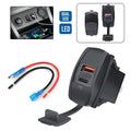 Rocker Switch Dual USB Charger for Pd and for QC3.0 for Port with LED Socket