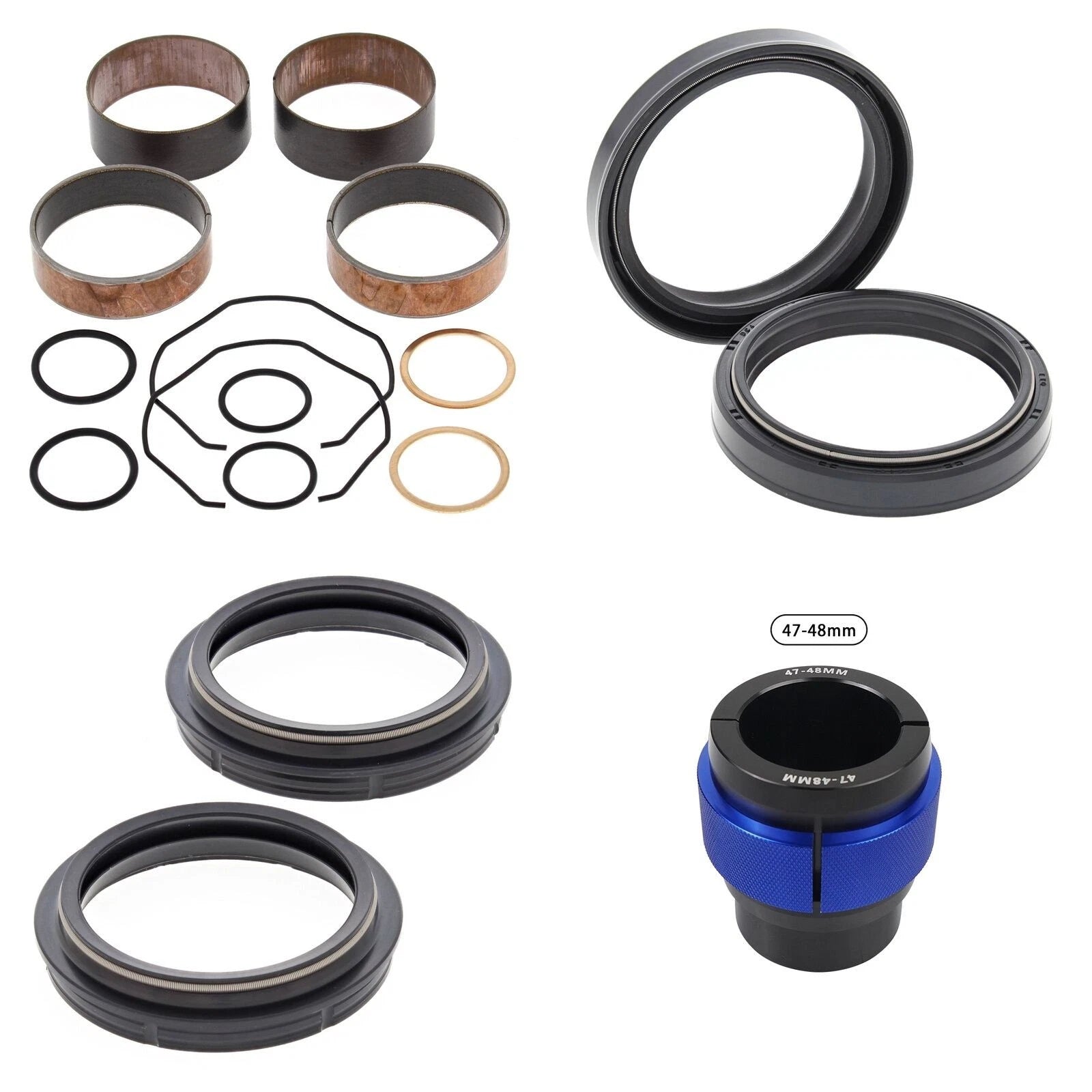 Complete Front Fork Rebuild Kit for Suzuki RMZ250 2004-2006 with Driver