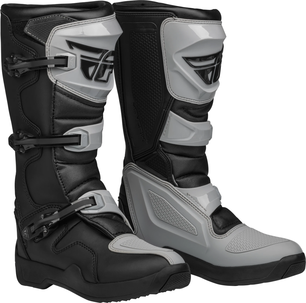 Fly Racing Maverik LT Offroad Boots US 12 Grey/Black – CE Approved Motocross