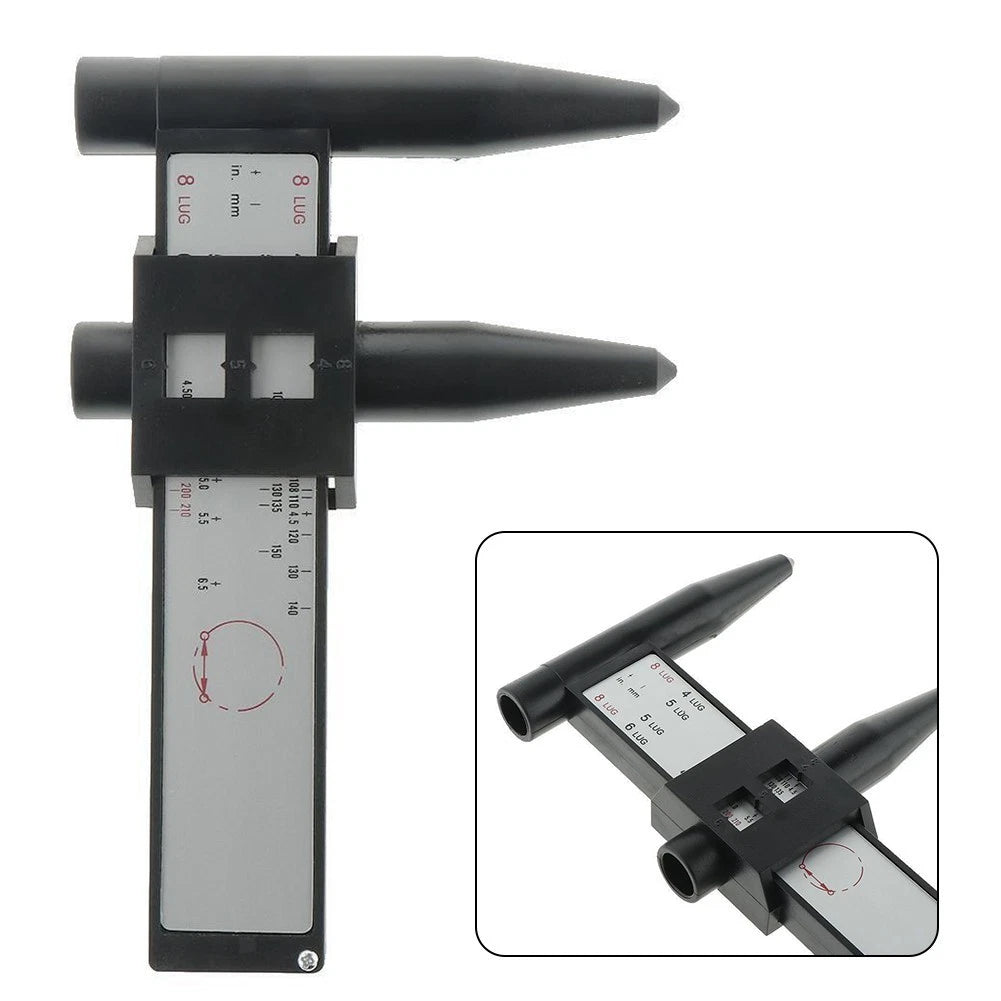 Wheel Pattern Car Tool Studs on a Vehicle Wheel Rim Bolt Measure a Turned