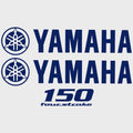 Yamaha Boat Cowling Decals - 150 Four Stroke Navy Blue Stickers (kit)