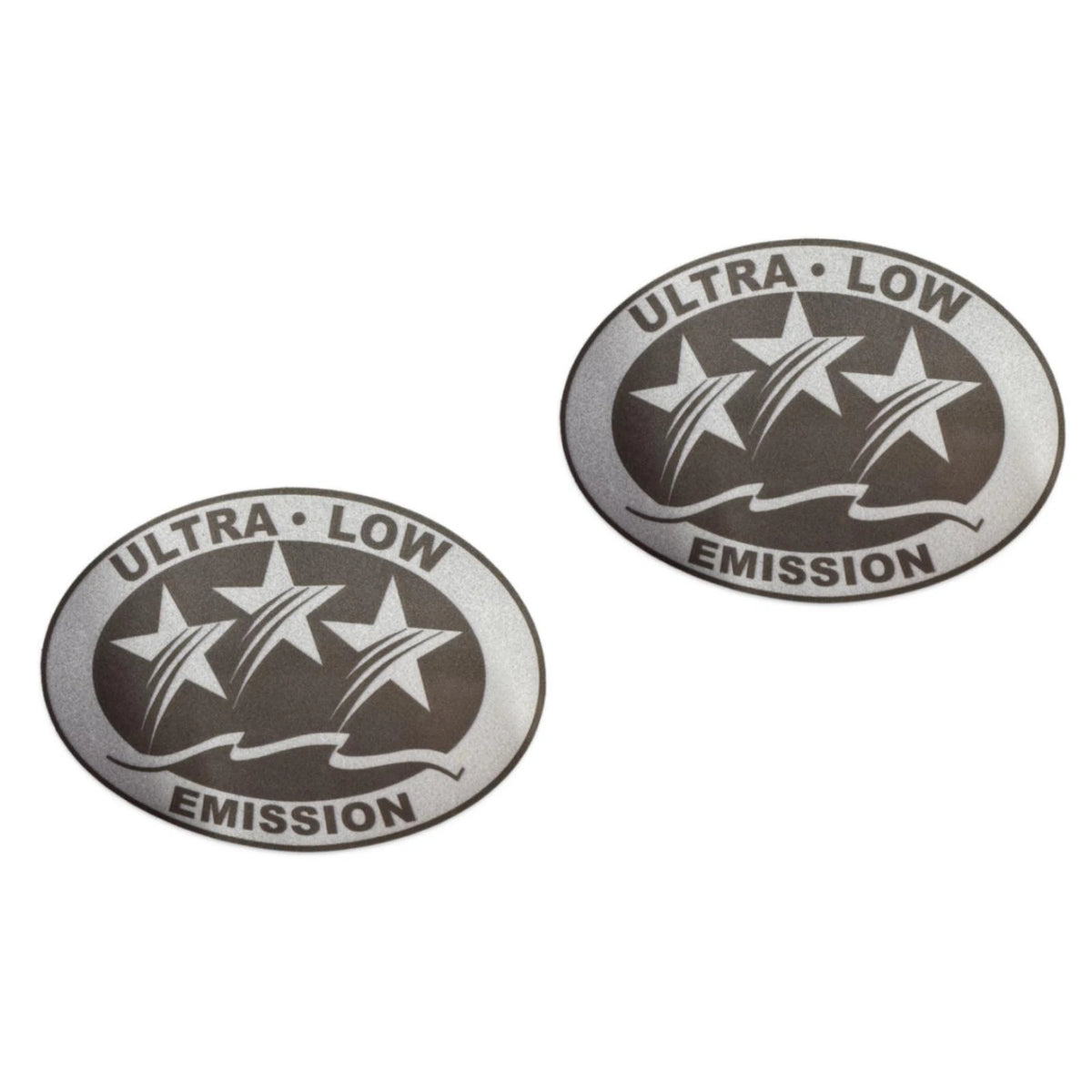 Ultra Low Emission 3 Star California DOT Outboard Graphic Sticker- Light Gray X2