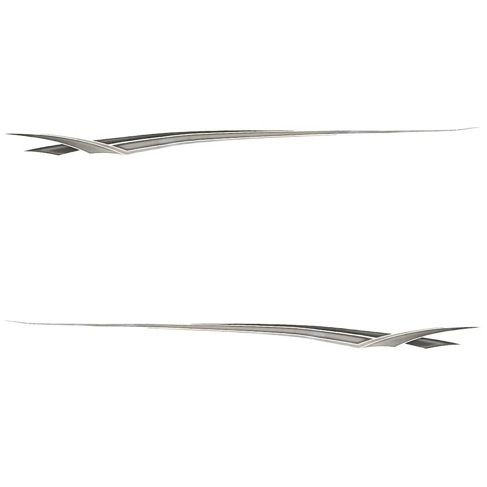 Crownline Boat Graphic Hull Decals 22002 - Silver Black (2PC)