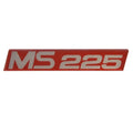 MasterCraft Boat Decal 759647 - MS 225 Red Silver Vinyl 7 1/2 Inch