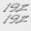 Rinker Boat 192 Decal - 5 3/4 X 2 1/2 Inch White - Gray (pair)
