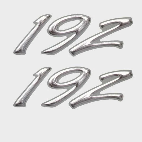 Rinker Boat 192 Decal - 5 3/4 X 2 1/2 Inch White - Gray (pair)