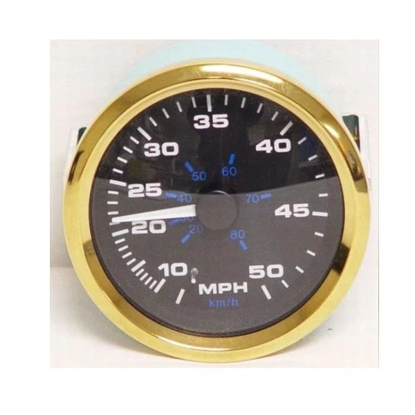 Teleflex Boat Speedometer X006716 - Premier Pro Gold 50 MPH 3 1/4 Inch