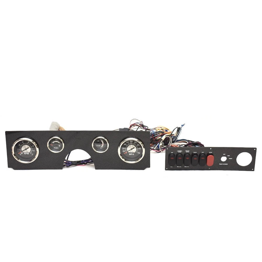 Lowe Boat Dash Gauge Switch Panels 2426914 - Black Speckle (set of 2)