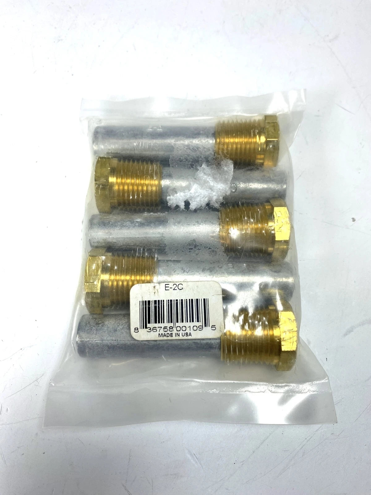 Camp E-2C, Zinc Anode 1/2" Plug 5/8" X 2" - 5 Pack