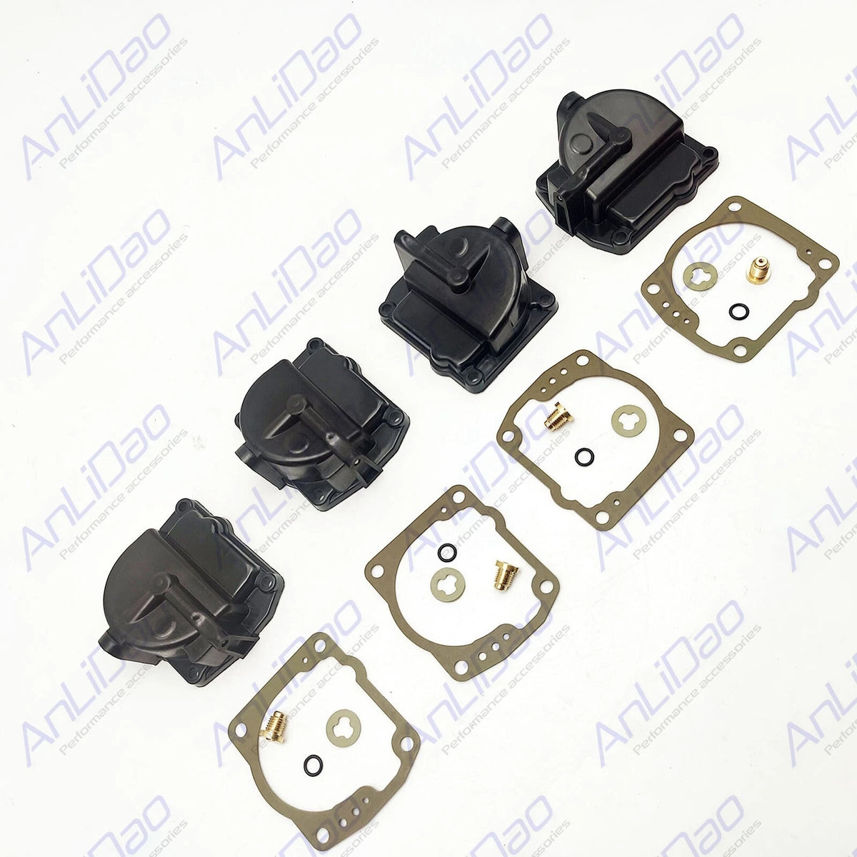 4Pcs Fit Johnson Evinrude Carburetor Float Bowl Chamber with Gasket 0433000 766418