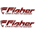 Fisher Boat Brand Decals 86656 - Cranberry Stickers (pair)