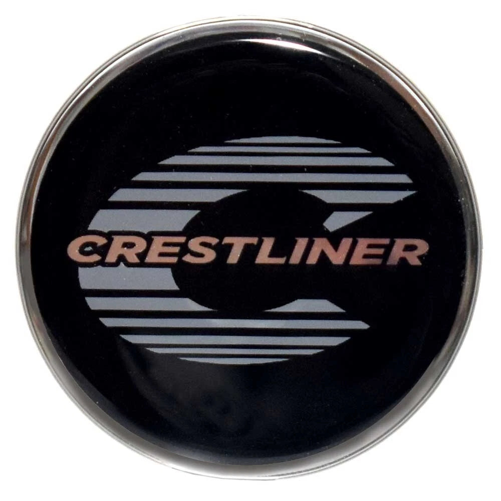 Crestliner Boat Steering Wheel Decal 2255062 - Raised Black Silver