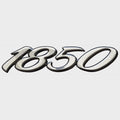 Lund Boat 1850 Decal 1985779 - 6 7/8 X 1 5/8 Inch Black/Silver Vinyl