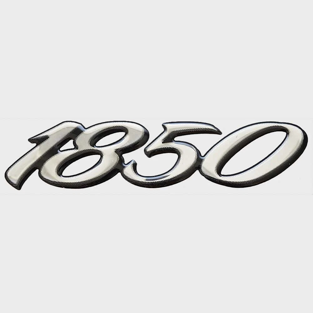 Lund Boat 1850 Decal 1985779 - 6 7/8 X 1 5/8 Inch Black/Silver Vinyl