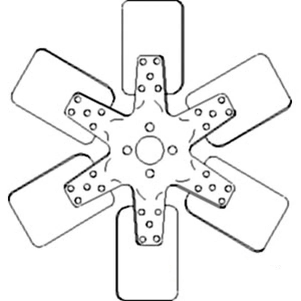 6 Blade Fan Fits Case/Internati Onal Harvester Models