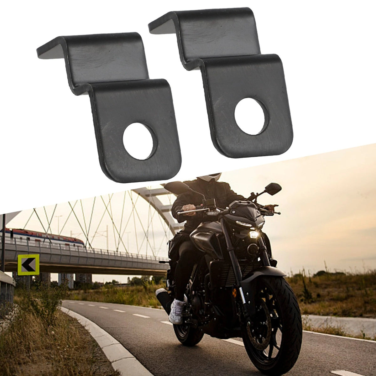 User Friendly Design 2PCS Motorcycle Indicator Light Mounting Solution