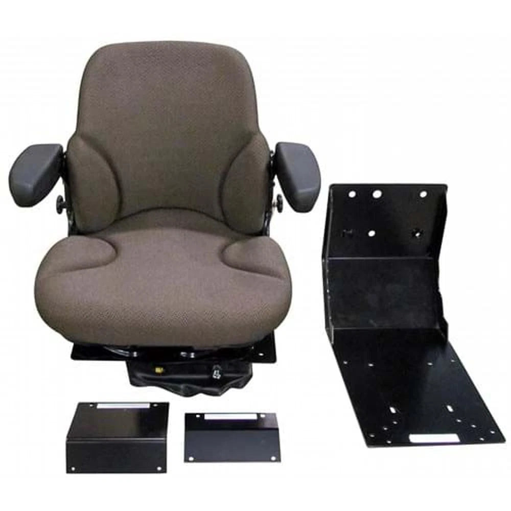 SR8301440 Sears Mid Back Seat, Brown Fabric with Air Suspension Fits John Deere