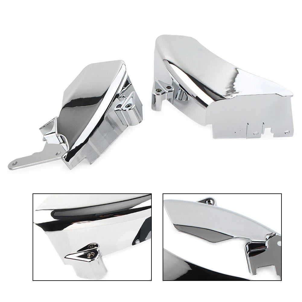 Mid Frame Air Deflector Trim Heat Shield Cover Kit Chrome for Harley Dyna 06-17