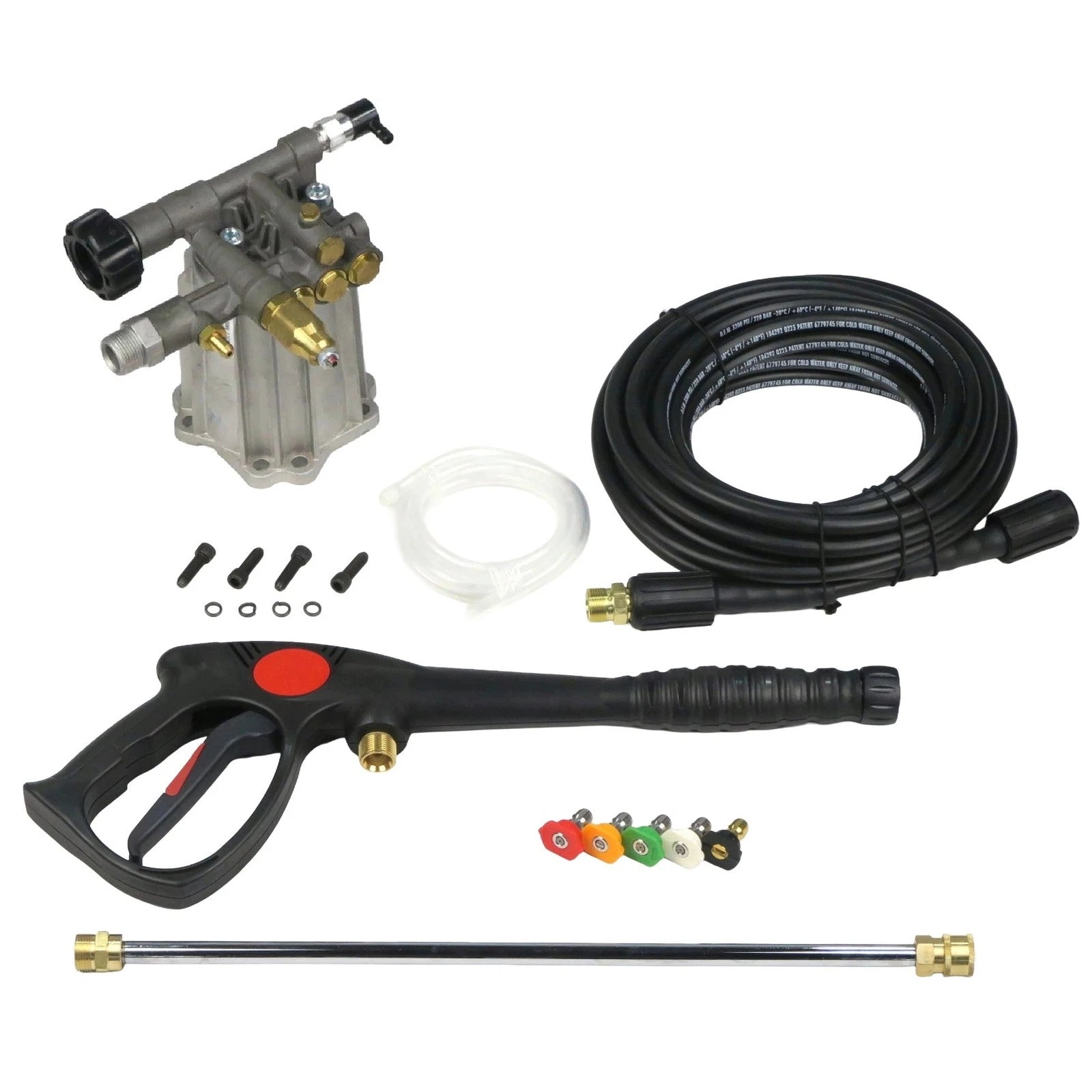 2800 Psi, 3/4" Shaft, Horizontal Pressure Washer Water Pump & Deluxe Spray Kit