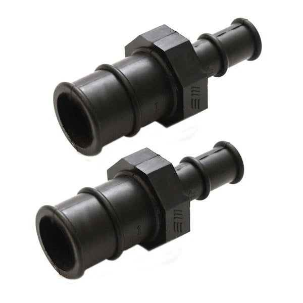 Larson Boat Hose Connectors 6134-1640 - 2 7/8 Inch Black (pair)