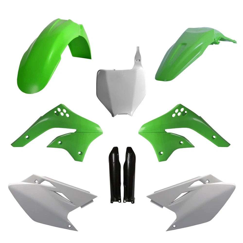 POLISPORT PLASTIC KIT + FORK GUARDS KAWASAKI KX450F 2006-2008, OEM Style
