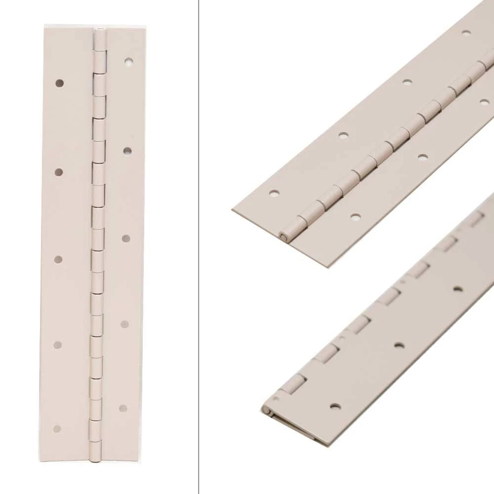 Tracker Boat Piano Hinge 189121 - 14 Gauge 10 Inch Beige Aluminum