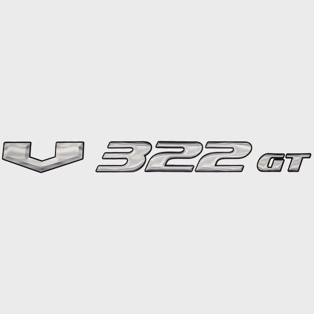 SunCatcher Boat Model Decal Sticker 73405336 - V322 GT Silver Black