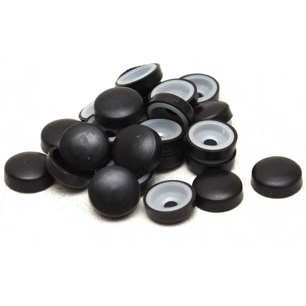 Tiara Boat Snap Cap - 5/8 Inch Black (set of 25)