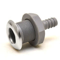 Doral Boat Thru Hull with Nut - 5/8 Inch Gray Plastic
