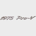 Lund Boat Raised Emblem Decal 2330926 - 1975 Pro-V Silver Red 16 3/4 Inch