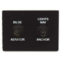 Boat Toggle Switch Panel - Bilge Aerator Lights Plastic On/Off/On
