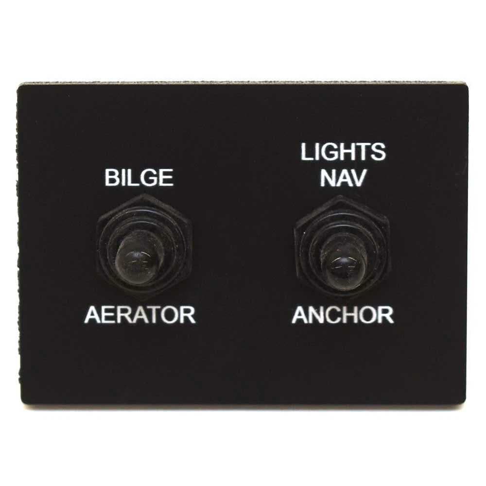 Boat Toggle Switch Panel - Bilge Aerator Lights Plastic On/Off/On