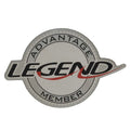 Legend Bass Boat Raised Decal 316251 - Advantage Member Series Silver
