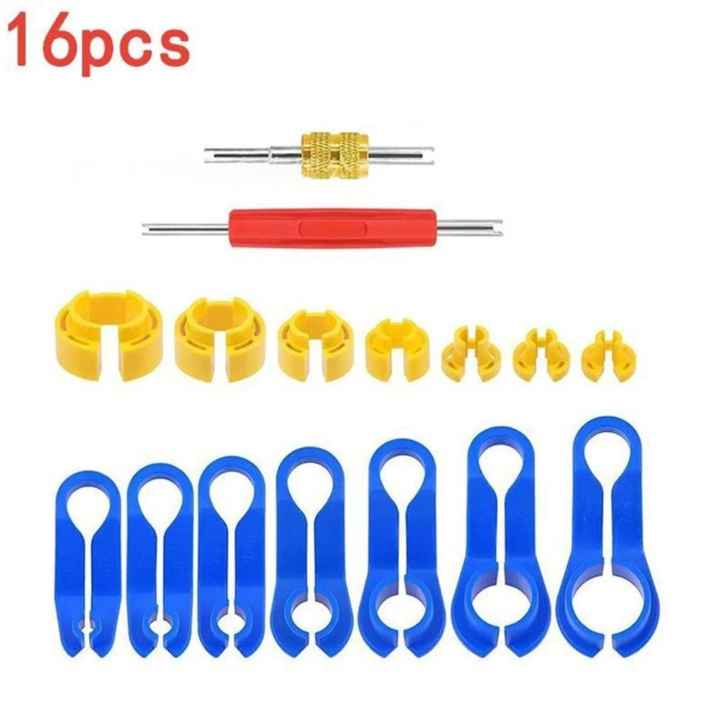 Fuel & AC Line Quick Disconnect Tool Set 16 Pcs for DIY Mechanics Professionals