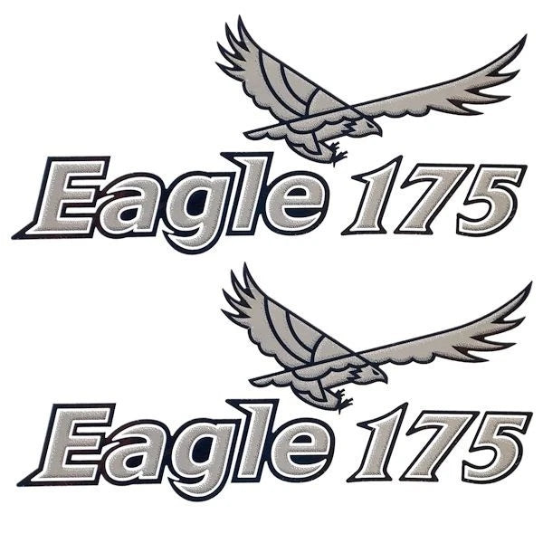 G3 Boat Decals 73404484 - Eagle 175 8 3/4 X 5 Inch Silver (pair)
